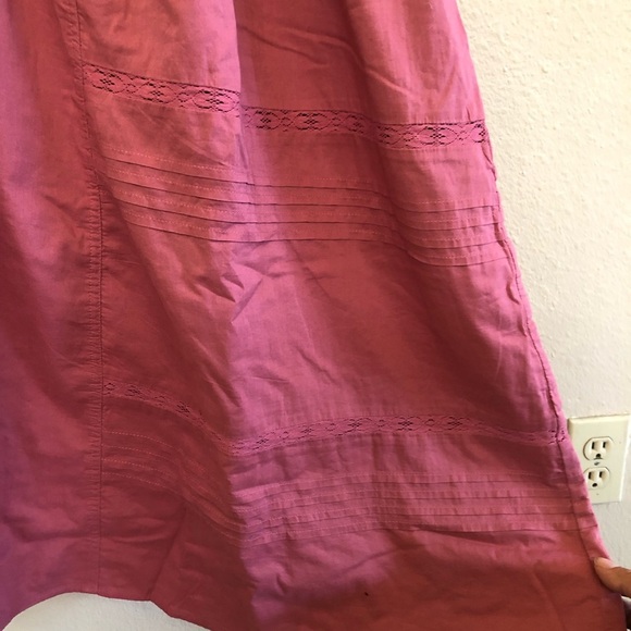 Treasure & Bond Flutter Sleeves Midi Dress in  Pink Mauve Tie Back Plus Size 3X - Picture 9 of 15